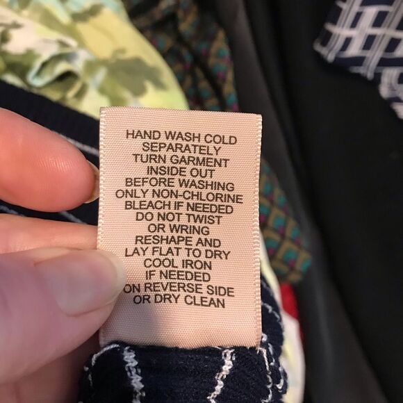 Philosophy V Neck Striped Ribbed Knit Tee V Neck M - Picture 4 of 5